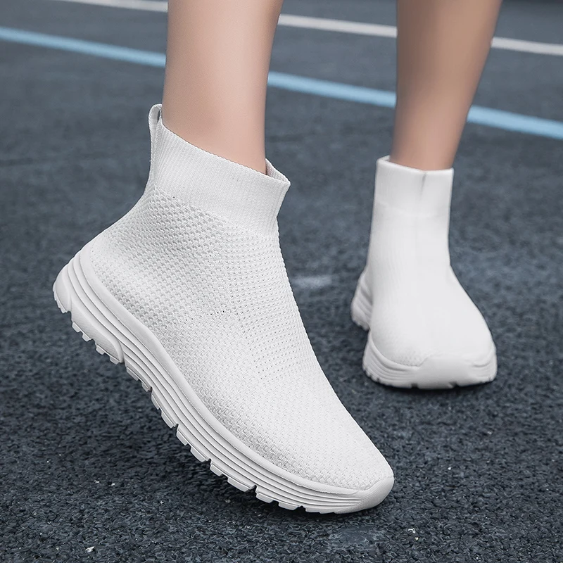 Unisex Sock Sneakers Men Trendy Hip-hop Sports Shoes Women Mesh Breathable Jogging Shoes Oversize Walking Shoes Male Footwear