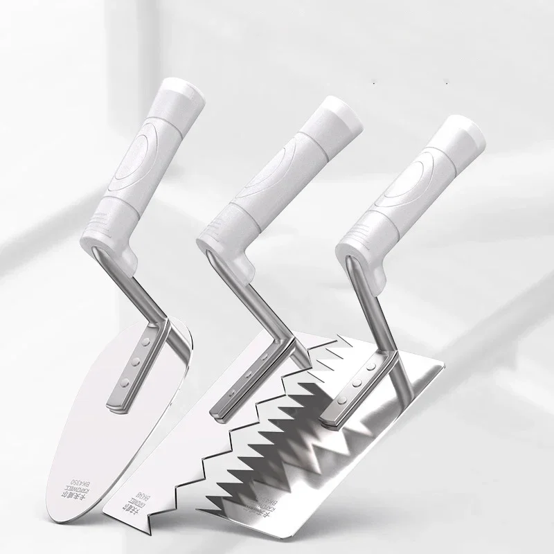 

Tooth Trowel Stainlesss Steel Blade Wall Plaster Tiling Floor Tile Shovel Construction Concrete Spatula Tool