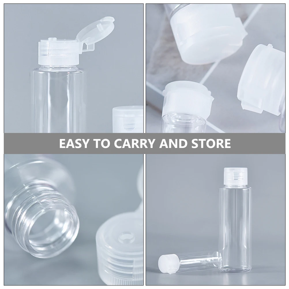 

6 Pcs Squeeze Bottles Durable Plastic Travel Makeup Refillable Cosmetics Shampoo Skincare Hand Soaps Body Wash Storage