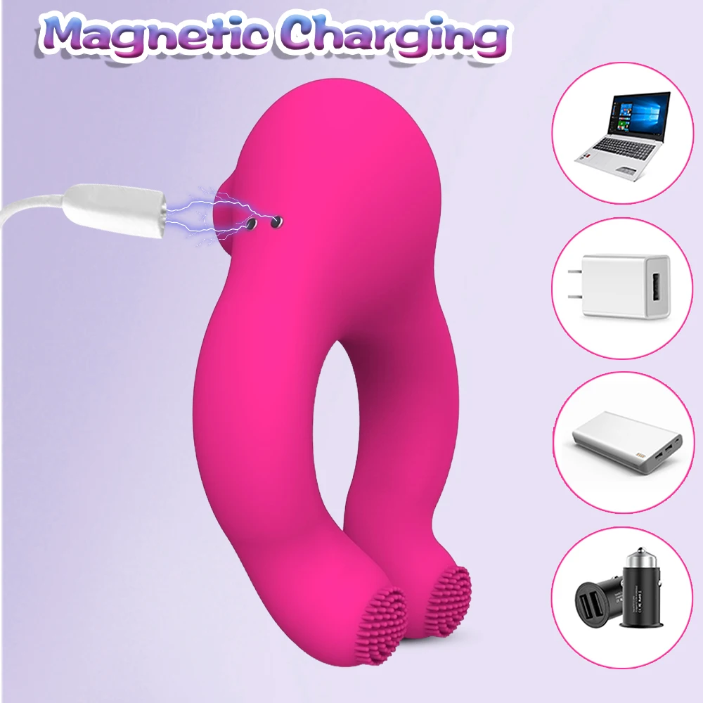 Delayed Ejaculation Penis Ring Sex Shop Soft Material Cock Ring Sucking Clit Stimulator Scrotum Massager Sex Toys for Couple