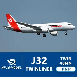 Xfly Double Engine 40mm Ducted Twinliner J32 4s Electric Jet Rc Plane Remote-Controlled Passenger Aircraft