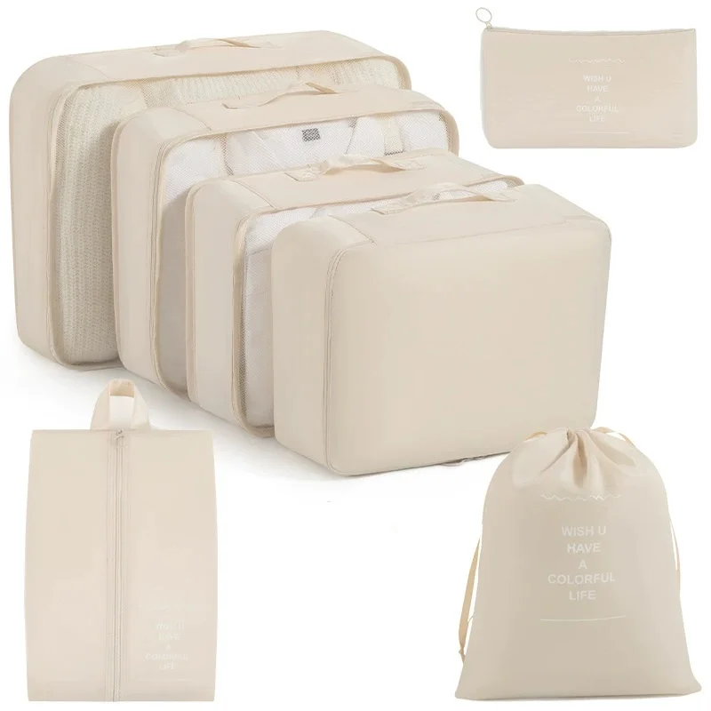 7/8/9/10 Stuks Set Reisorganisator Opbergzakken Koffer Verpakking Cubes Set Koffers Draagbare Bagage Kleding Schoen netjes Pouch Opvouwbaar