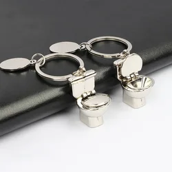 Creative Novelty Trinket Mini Cute Toilet Keychain Color Friend Funny Gift Key Ring Cool Unique Water Closet