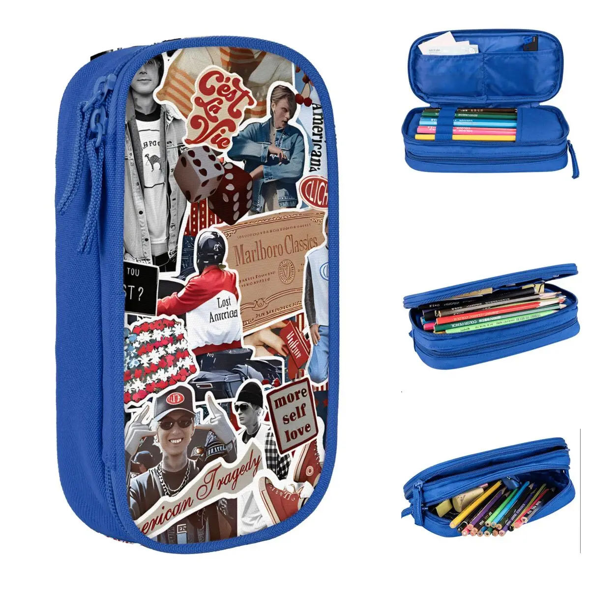 الإبداعية MGK فاسق مقلمة صندوق رصاص حامل قلم للطلاب حقائب ذات سعة كبيرة اللوازم المدرسية الهدايا القرطاسية