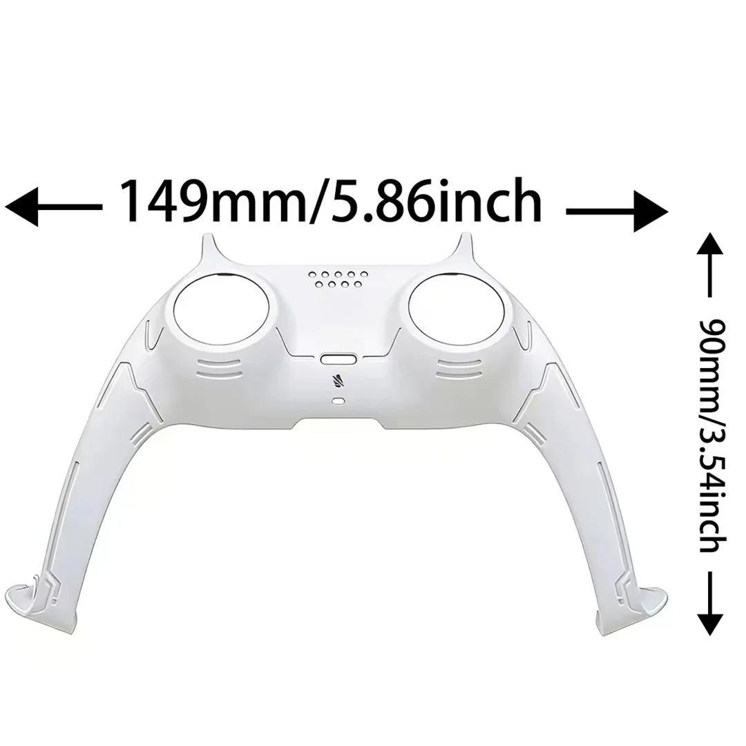 5PCS For PS5 Controller Matte Finish Replace Shell With Microphone Icon For Playstation 5 Controller Decorative Trim Accessories