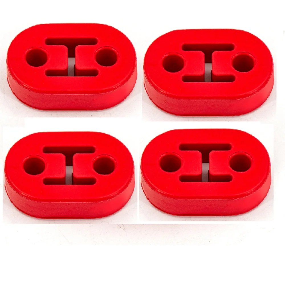 4PCS Universal Car Rubber Exhaust Hanger Bushing Support Pipe Mount Mounting Bracket Hanger Insulator 2 Holes Muffler