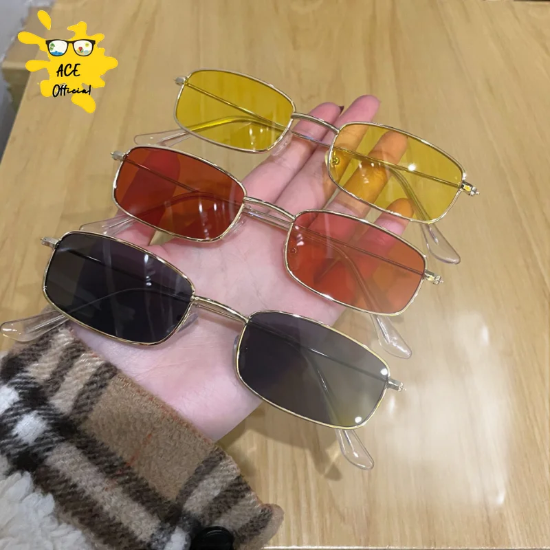 Candy Color Vintege Metal Cat Eye Sunglasses UV400 Female Summer Street Eyewear for Women Korea Style Gafas De Sol