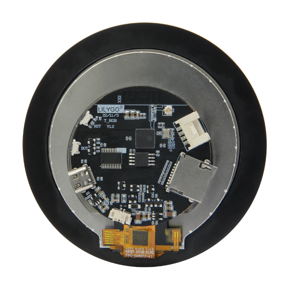 T-RGB ESP32-S3 2.8 inch LCD Touch Round Display ST7701S Screen ESP32-S3R8 Development Board Support WIFI Bluetooth TF