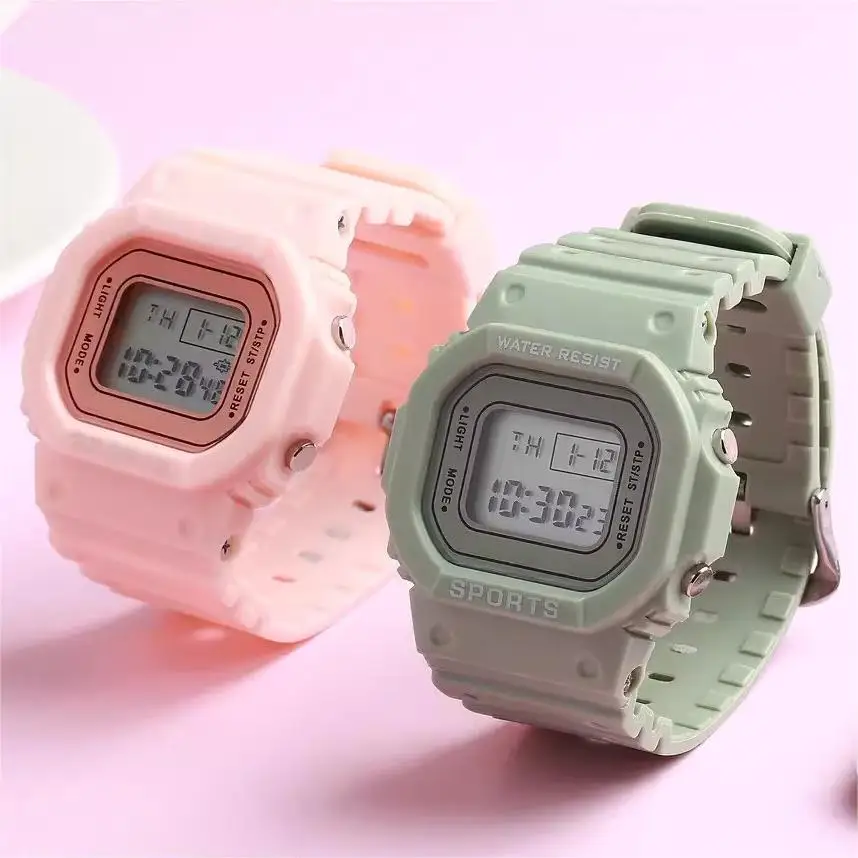 Premium Feel Vintage Versatile Watch Women Casual Transparent Digital Sports Watch Couple Gift Light Luxury Exquisite Wristwatch