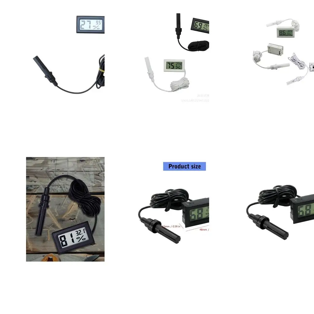 

Быстрый отклик, точный гигрометр для окружающей среды, измеритель влажности с внешним зондом для домашнего офиса, теплиц,