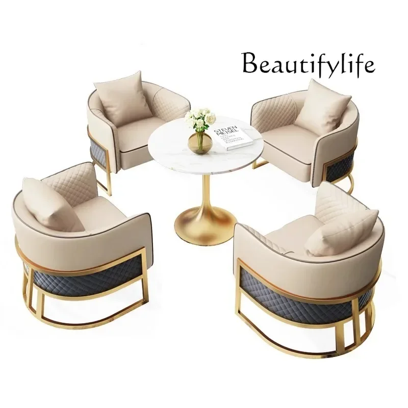 

Hotel sofa reception hall negotiation business office lounge area negotiation sofa table and chair combination