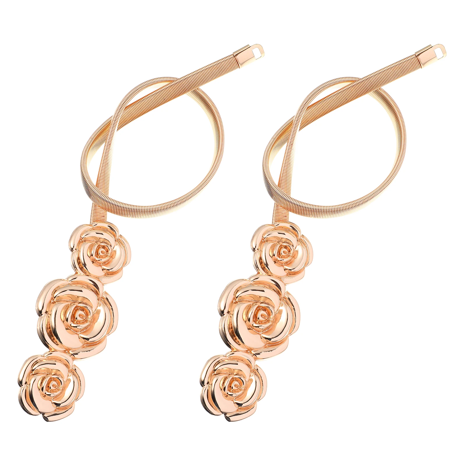 

Curtain Tiebacks Metal Decorative Accessories Elastic Ropes Clip Buckle No Wall Damage Living Room Bedroom Kitchen Bathroom