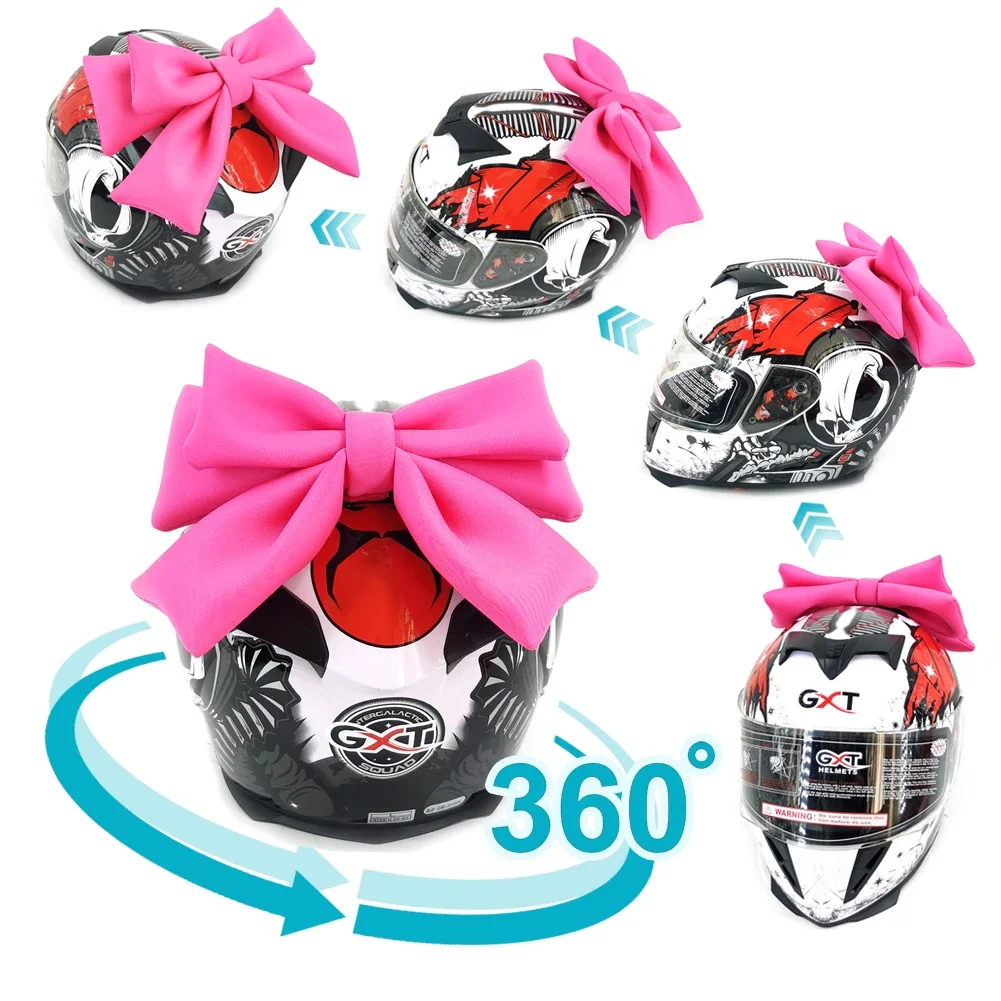 

Helmet Bow Motorcycle White Helmet Decorative Accessories Outdoor Sports Internet Celebrity Same Style Braid Personality Female