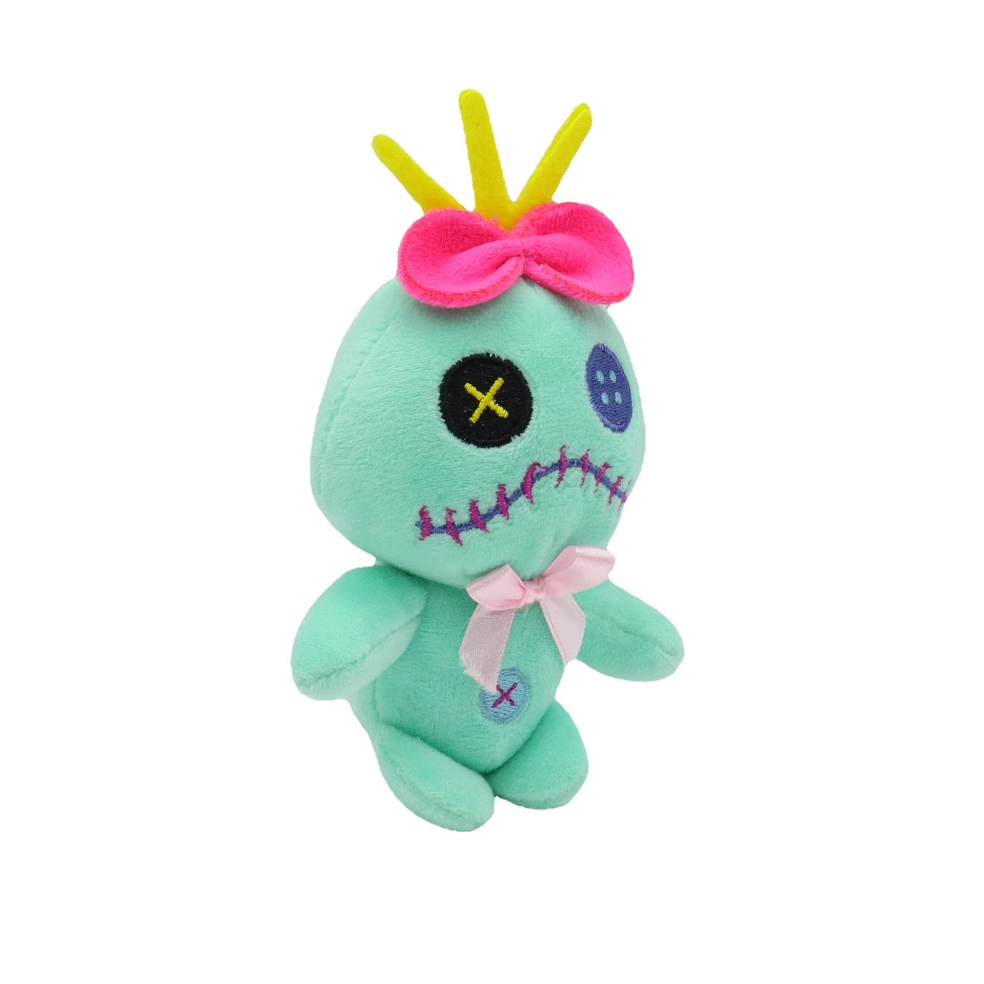 10cm MINISO Lilo Stitch Alien Cosplay Doll Plush Kids Christmas Gift Pendant Accessories