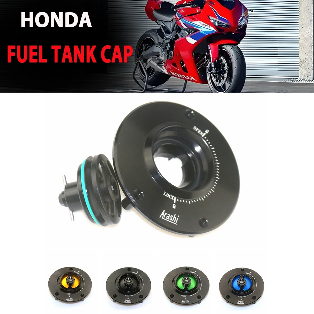 Motorcycle Oil Fuel Tank Gas Cap Cover Keyless For HONDA CB650R CB650F CBR1000RR GROM125 MSX125 CNC Aluminum Accessories