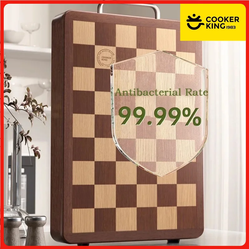 

COOKER KING Wooden Chopping Board Kitchen Chessboard Meat Board Household Thickened Fruit Vegetables Chopping Pan in Stockel