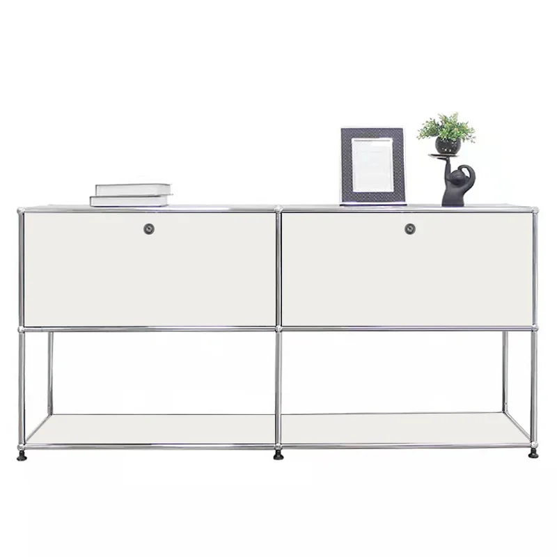

Combination side cabinet stainless steel TV cabinet modern simple ins storage household