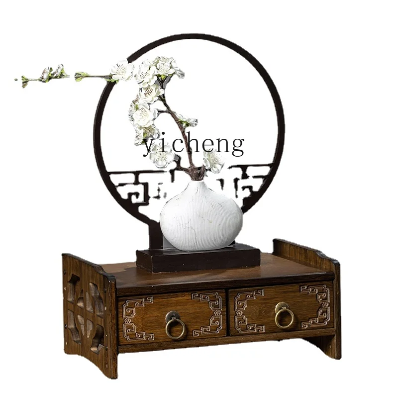 

ZK Decoration Table Bonsai Pot Display Table End Landscape Flower New Chinese Style Collectible Artsy Object Decoration Rack