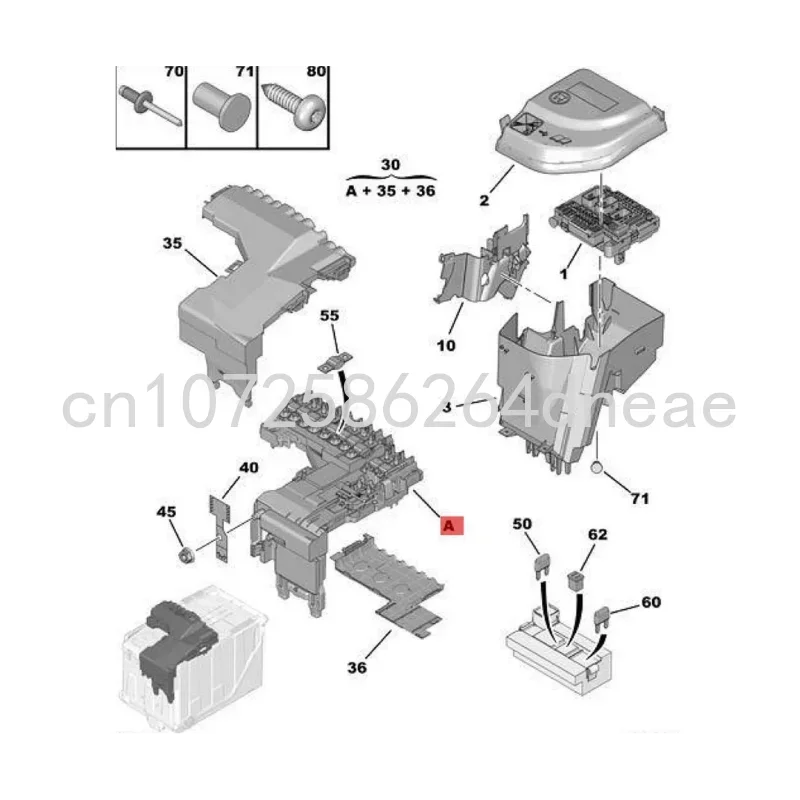 9665878080 Car Protection Management Unit BPGA Battery Module for Peugeot 508 Citroen C4L C5 DS4 9666817380 6500JE