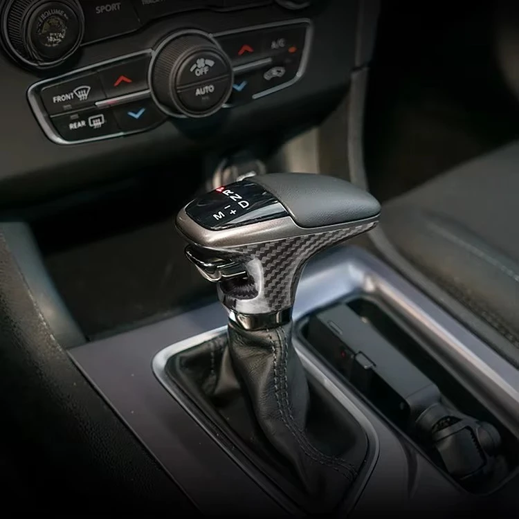 Carbon Fiber Pattern Gear Shift Cover Trim for Vehicle