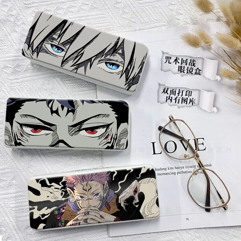 Jujutsu Kaisen Satoru Gojo Ryomen Sukuna Inumaki Toge Fushiguro Megumi Glasses Case Anime Peripheral Cartoon Storage Box Kawaii