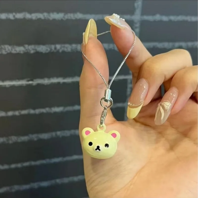 Kawaii Brown Bear Backpack Pendant Zipper Accessories Students Phone Charm Keychain Decor Girls Gift image 6