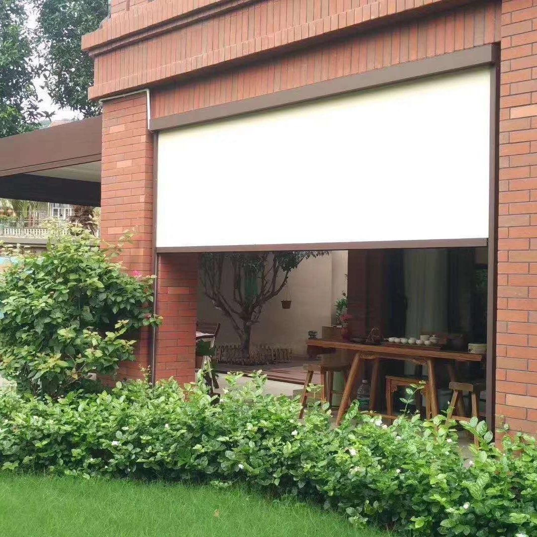 jk-Outdoor Blackout Roll up Zip Track Exterior Sun Shade Roller Blinds Sunscreen Roller Blind