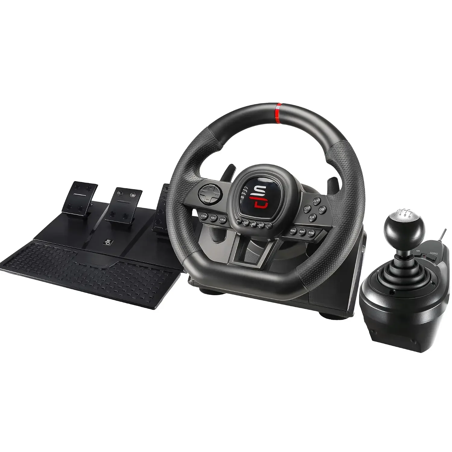 Superdrive GS650-X Racing Wheel for PS4 and Xbox Series - Black | Steering Wheel with Pedals and Gear Shifter - Vibration - 3