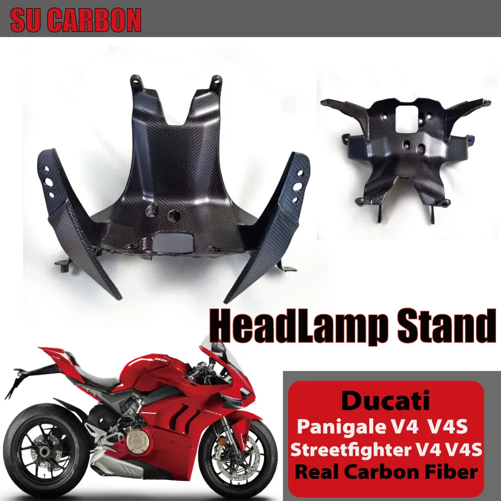 100% Real Carbon Fiber For Ducati Panigale V4 /V4S /V4R  2018-2023 Motorcycle Accessories Front HeadLight Bracket Holder