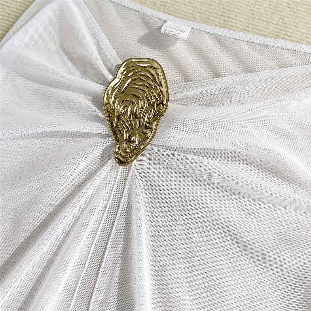 Neu mit Rock, Metallring, brasilianischer Bikini, Damen-Badeanzug, Damen-Bademode, dreiteiliges Bikini-Set, Badeanzug, Badebekleidung, Schwimmbekleidung V6990 – Detail 22