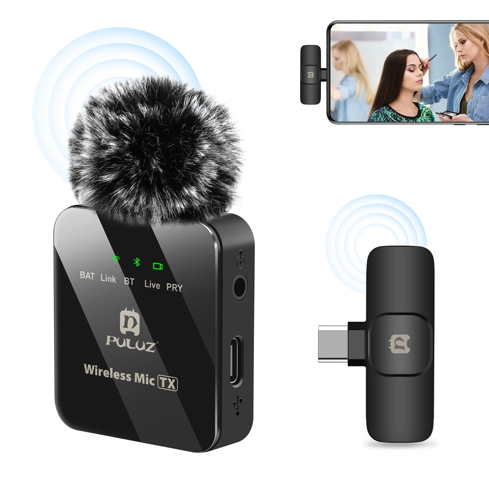 2.4GHz 무선 블루투스 마이크, TX/RX 기능, - Wireless Mic For Smartphone Video Recording 리뷰 및 가격