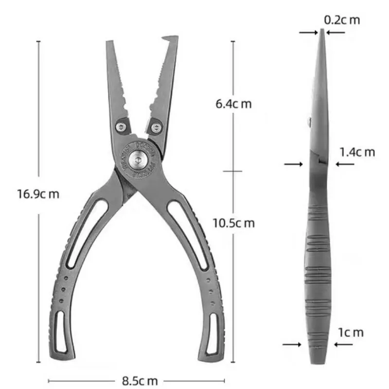 304 Stainless Steel Lure Pliers, Saltwater Resistant Fishing Pliers, Multi-function Hook Remover & Line Cutter