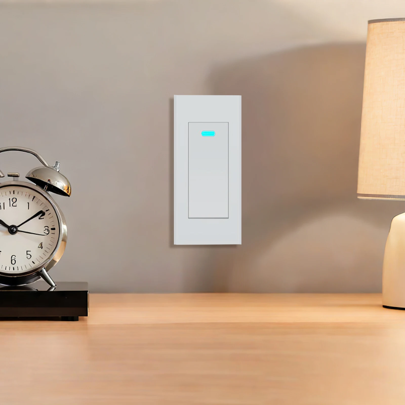 

Single Gang Switch Multi- Lamp Bedside Light Daily Use Wall Panel Push Button Switch Easy Install Durable Modern