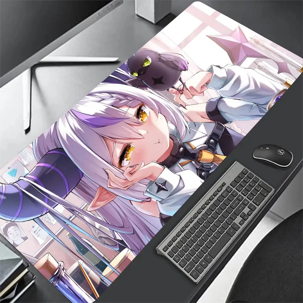 Anime La+ Darknesss VTuber Hololive Cosplay Mousepad Large Gaming Mouse Pad LockEdge Thickened Computer Keyboard Table Desk Mat