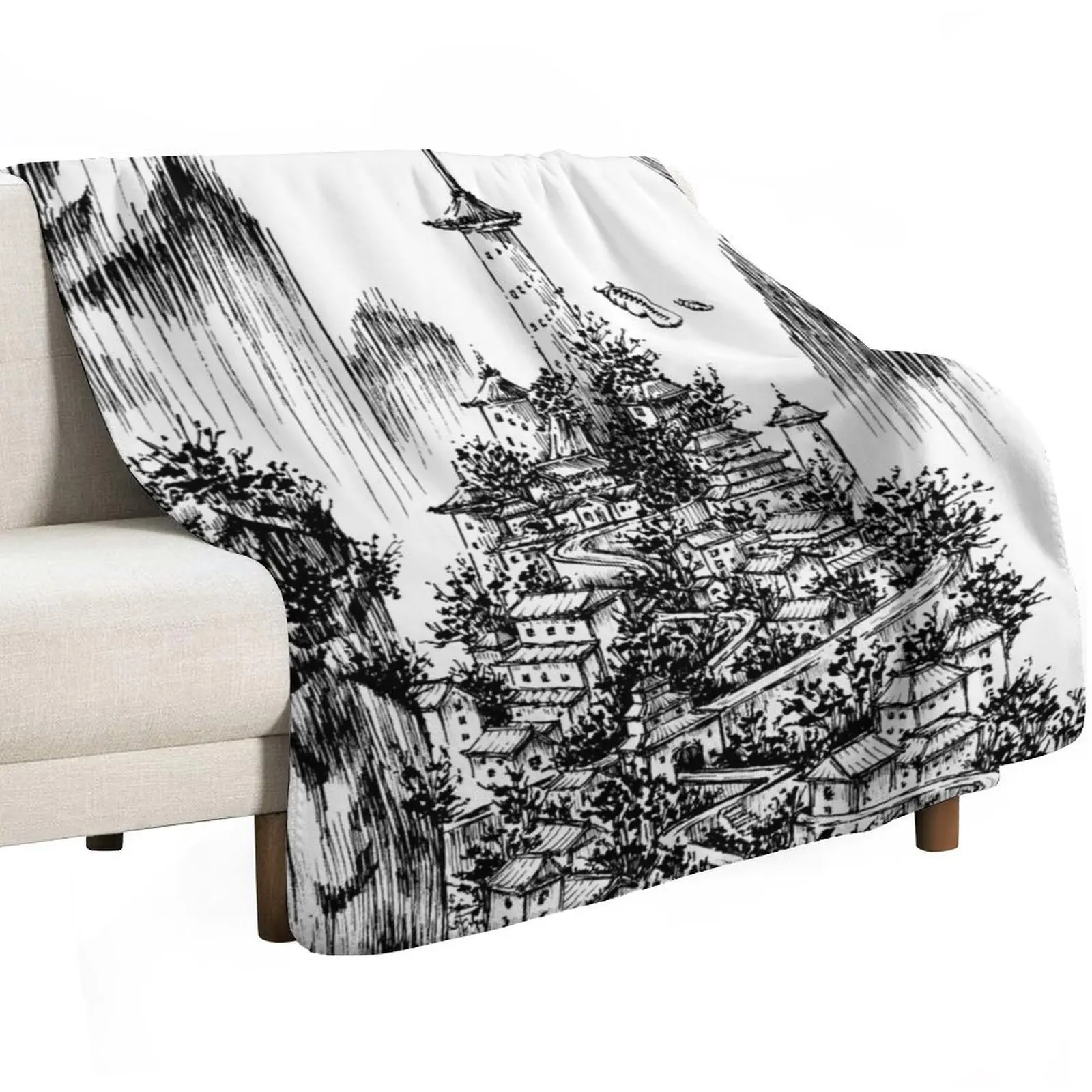

Avatar Air Temples Mountain Design Throw Blanket blankets ands Tourist Beautifuls Blankets