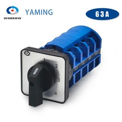 63A 660V Changeover 4 Positions 4 Poles LW26-63/4 LW28 Reverse Double Rotary Circuit Control Combination Cam Switch