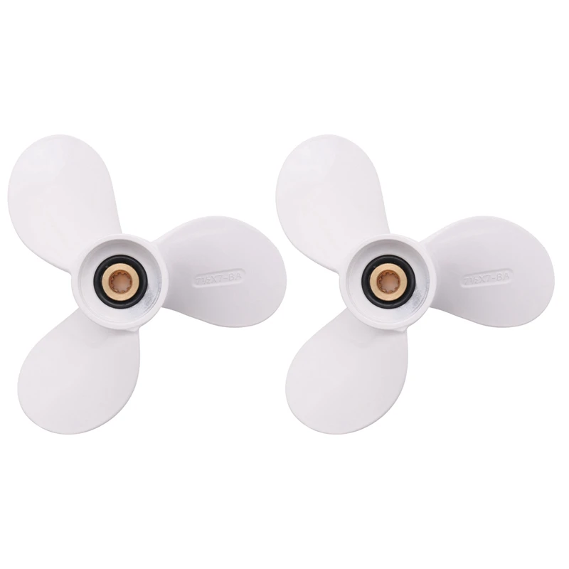 

2Pcs 7 1/2X7 For 4Hp 5Hp 6Hp For Yamaha 9 Tooth Spine Propellers Outboard Boat Motors Marine Propeller 6E0-45943-01-El