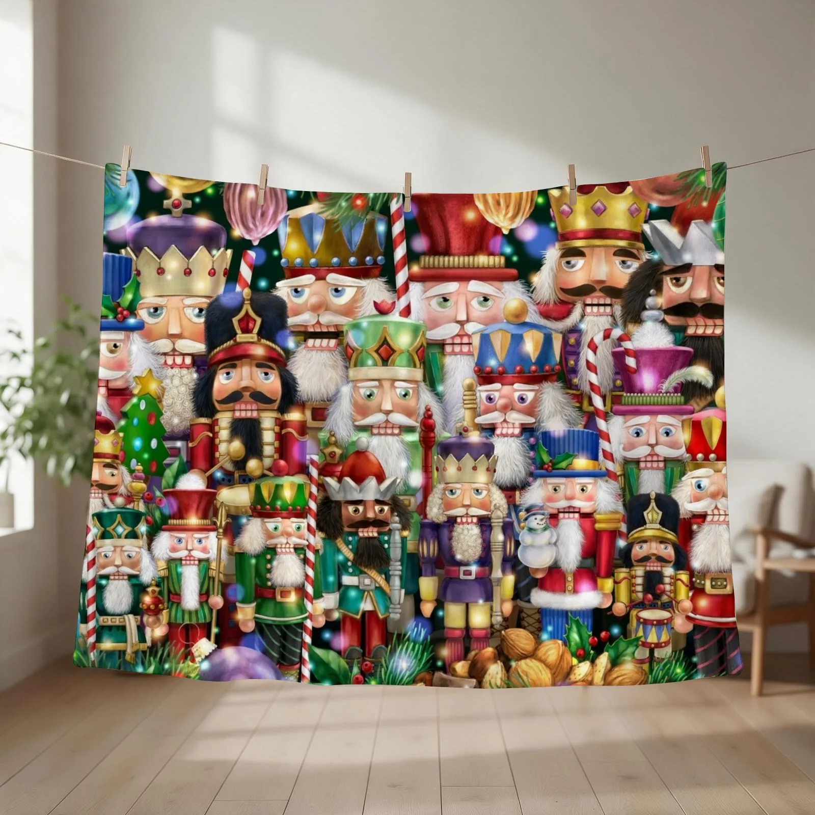 Festival of Nutcrackers Throw Blanket christmas decoration Travel Bed Multi-Purpose Blankets