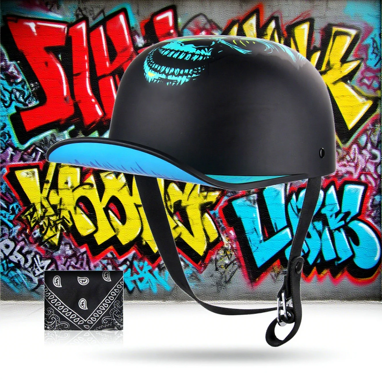 

Adult Open Face Summer Retro Motorcycle Vintage Half Helmet Baseball Cap Helmets Children Riding Motocross Men Women