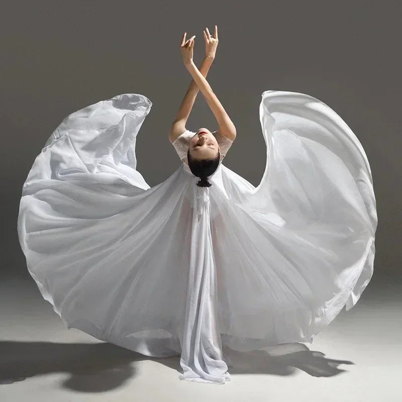 New Woman 720 Degree Classical dance clothes women elegant performance clothes gauze skirt large swing ballet practice clothes