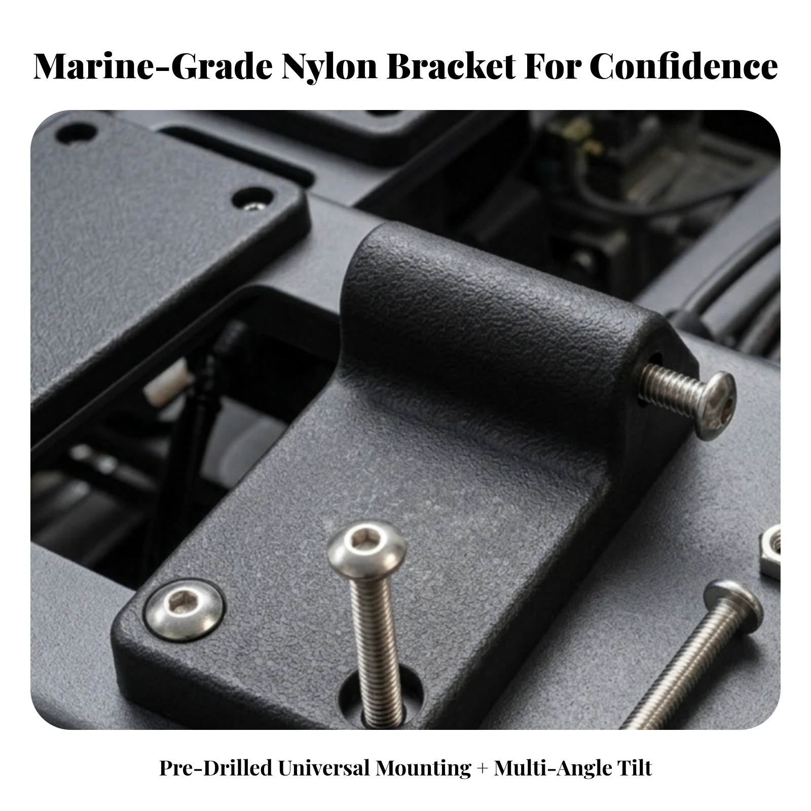 Downrigger Mounting Bracket Angled Downrigger Bracket Mounting Block with Hardware Slim Secure for Anglers view 4