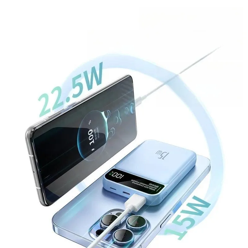 3 in 1 Wireless Charging Power Bank for Watch Bluetooth Headset Mobile Phone 22.5W Super Fast Charging Portable Charger