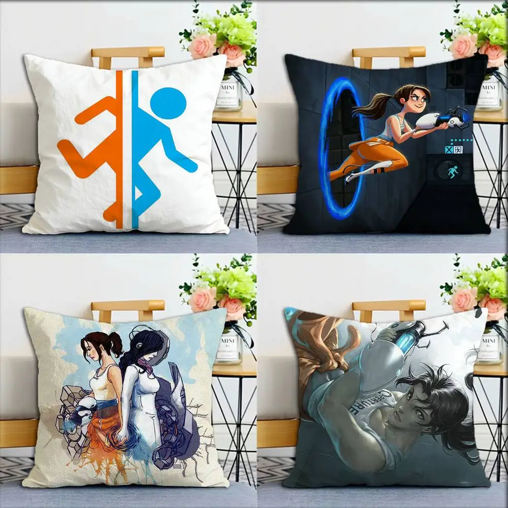 1pc Portal 2 Game World Various Sizes Square Pillow Case For Car Home Bedchamber Decor