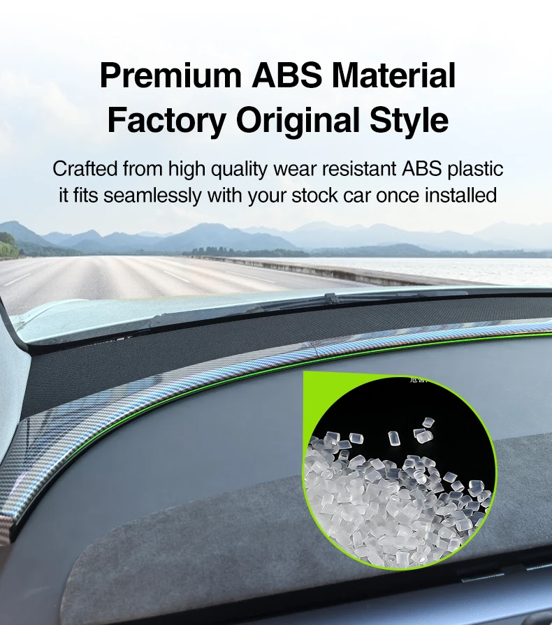 HEENVN Frontscheiben-Ambientebeleuchtungs-Zierleiste für Tesla Model Y 2025 2026 Standard Juniper Model YL Zubehör Auto ABS Dekor – Detail 5
