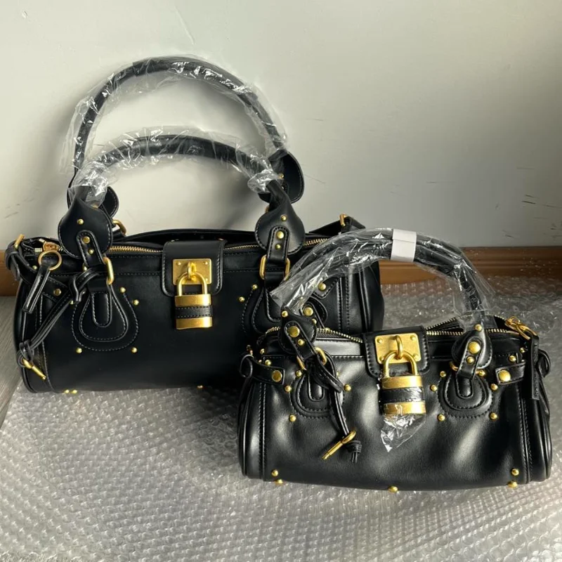 

Luxury Tote Bag Waterproof Women Vintage Lock Buckle Design Hand-held Underarm Bag Female Large Boston Hobos Business Handbag