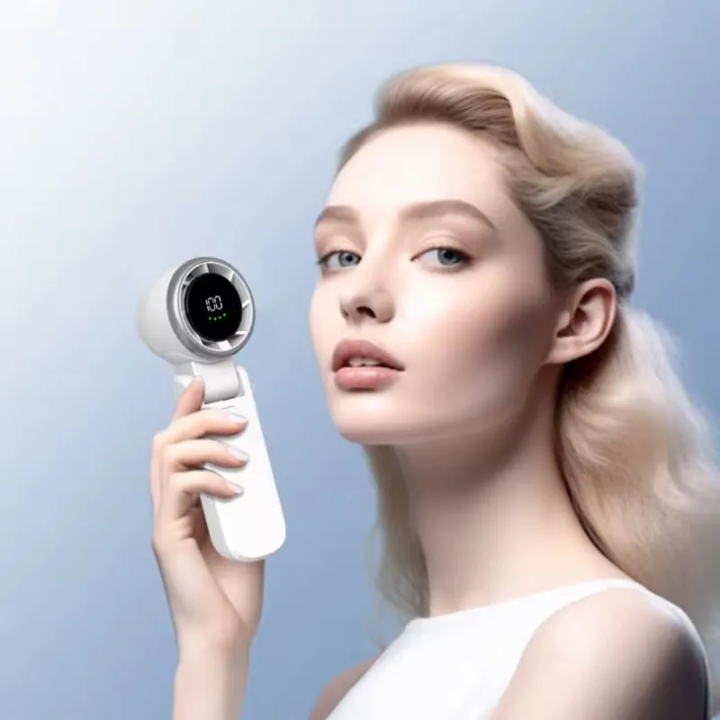 2025 novo pendurado pescoço ao ar livre 180 graus dobrável desktop mini ventilador de mão dobrável de alta velocidade poderoso turbo ventilador