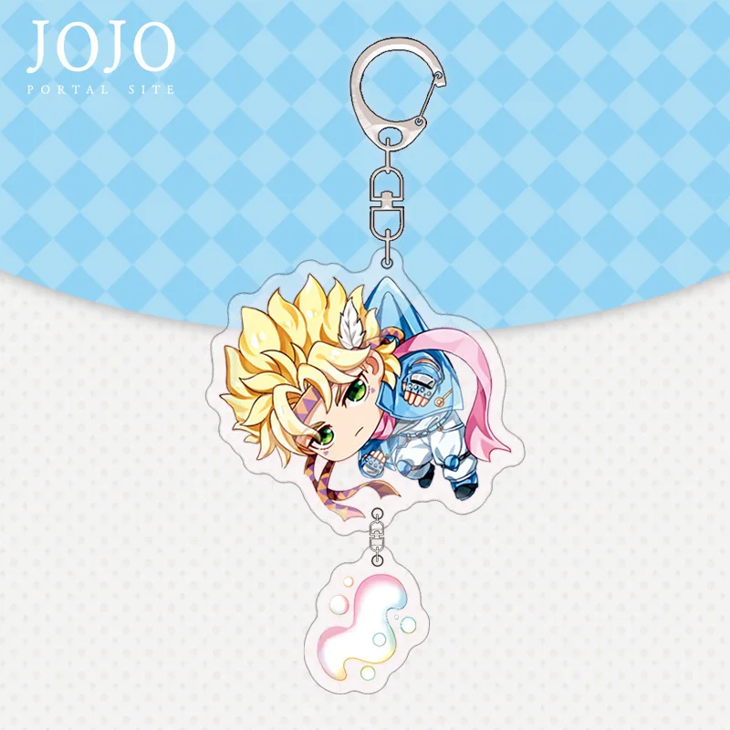 Anime jojos Keychain Figure Cosplay Pendant Acrylic Key Chain Car Keyring Bag Jewelry Gift For Fans Accessorie