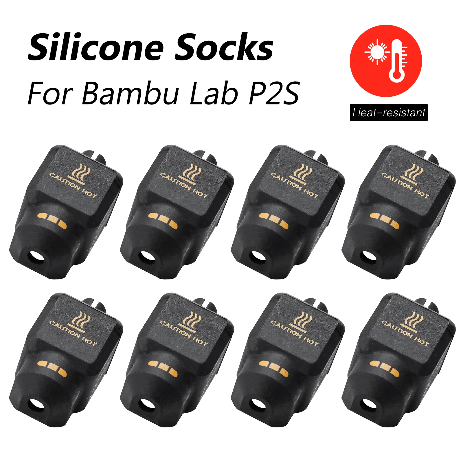 

Силиконовый защитный чехол для сопла Bambu Lab P2S, протестированный и одобренный силиконовый чехол-накладка для хотэнда 3D-принтера Bambu Lab P2S