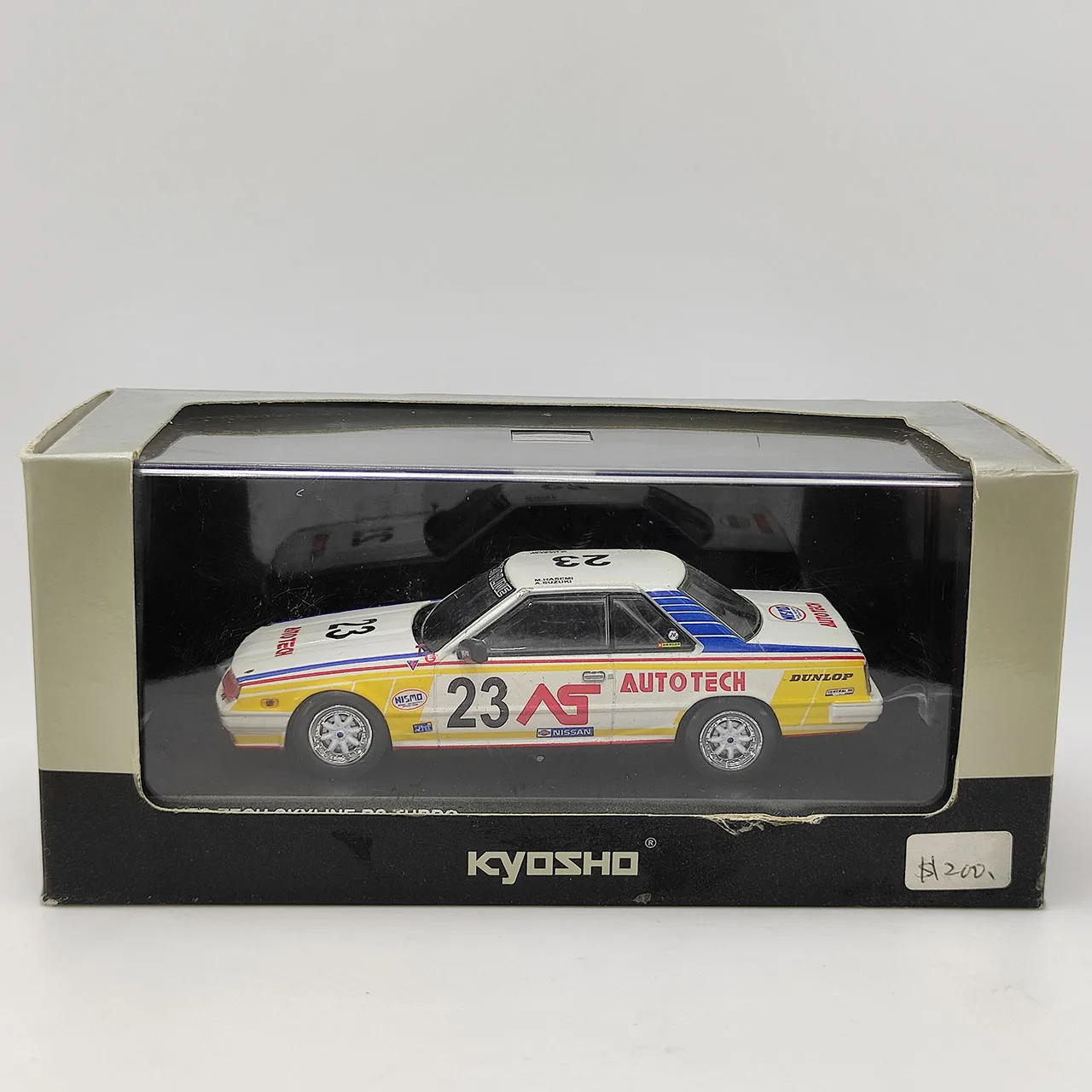 

Paint Surface Defect Diecast 1:43 Scale KYOSHO AUTO TECH Skyline RS Turbocharged Alloy Car Model Collectible Toy Gift Souvenir