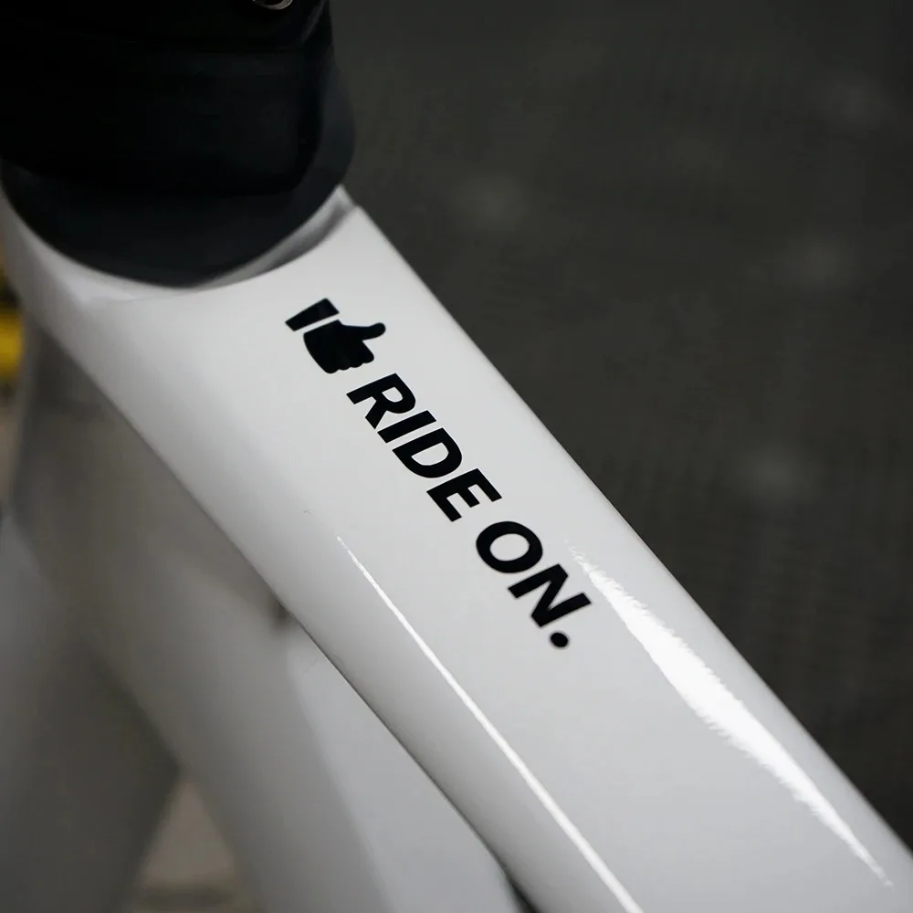 Ride On Waterproof Vinyl Decal MTB Bike Frame Sticker Fit Bicycle Top Tube Handlebar Custom Frame Personalization Ornament